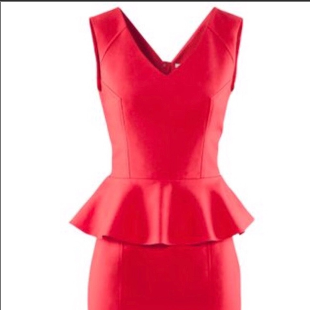 NWOTH&M Red Peplum Dress.